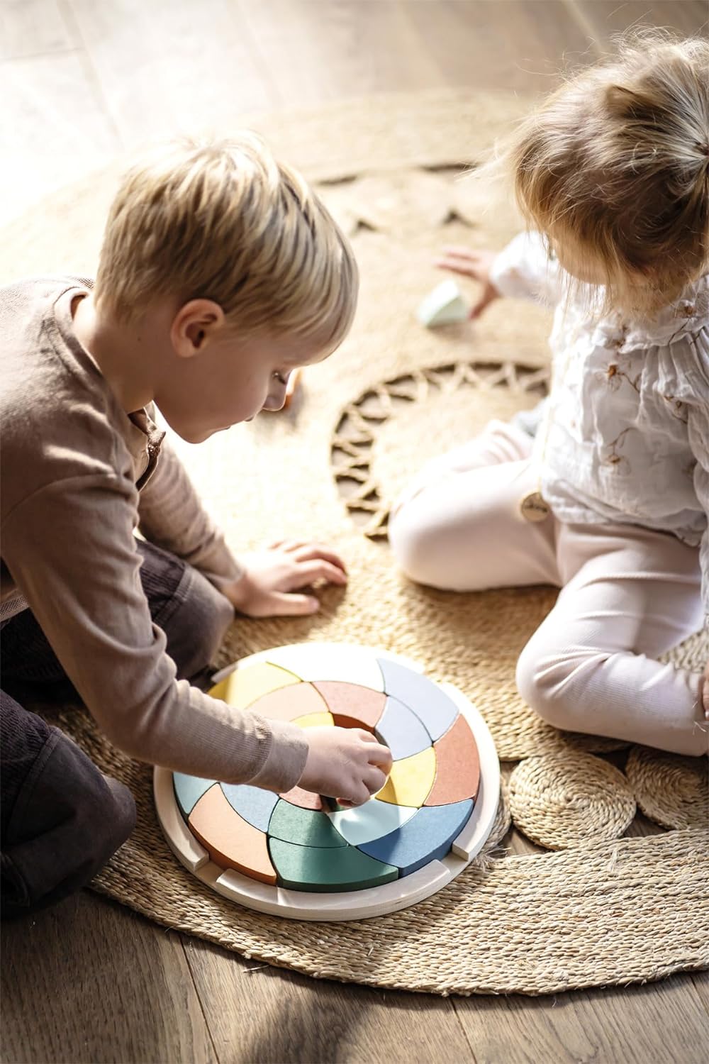 Small Foot Colours Safari, Wood, Creative Building & Stacking Puzzle Game, for Kids Aged 3+ yrs, 12457