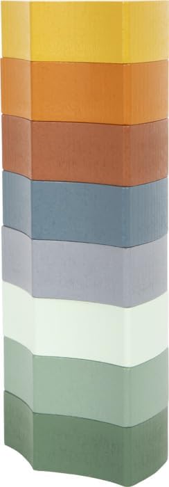 Small Foot Colours Safari, Wood, Creative Building & Stacking Puzzle Game, for Kids Aged 3+ yrs, 12457