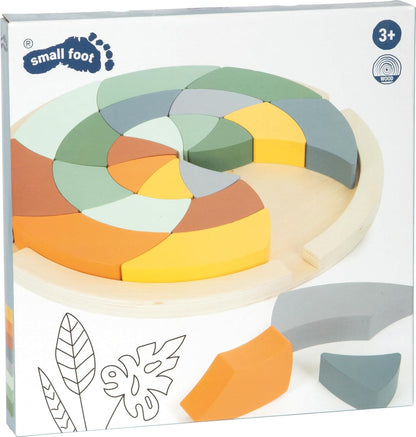 Small Foot Colours Safari, Wood, Creative Building & Stacking Puzzle Game, for Kids Aged 3+ yrs, 12457