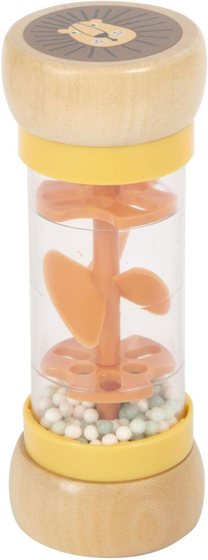 small foot Rainmaker Rattle Safari, Fascinating Wooden Sensory Toy, for Kids Aged 6+ Months Old, 12458