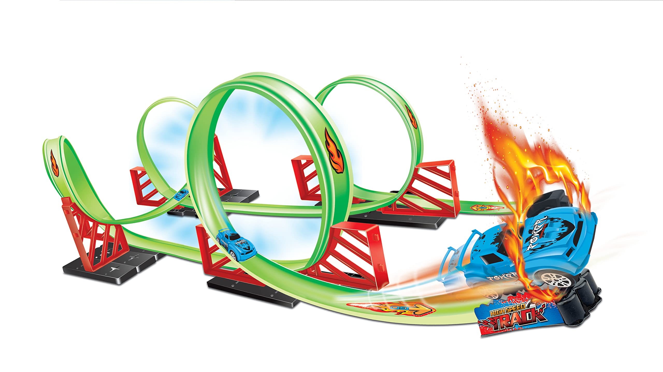 Motorola Nursery Gearbox Car Racing Track 4 loops