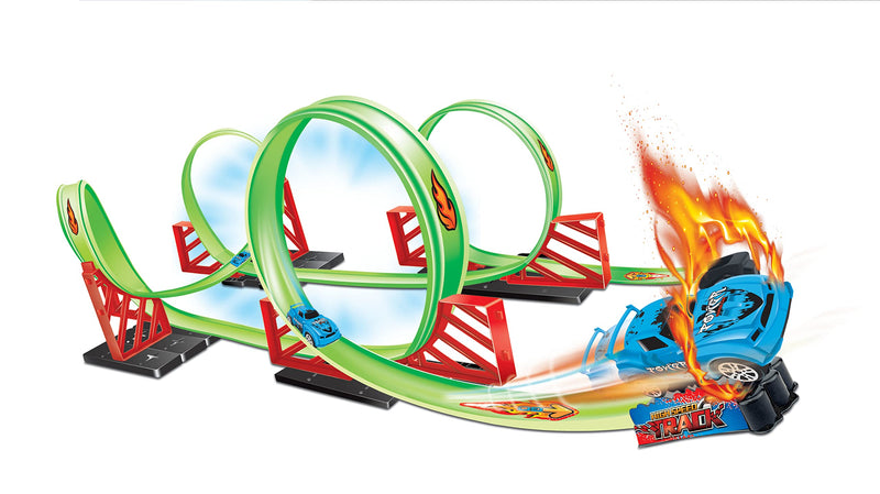 Motorola Nursery Gearbox Car Racing Track 4 loops
