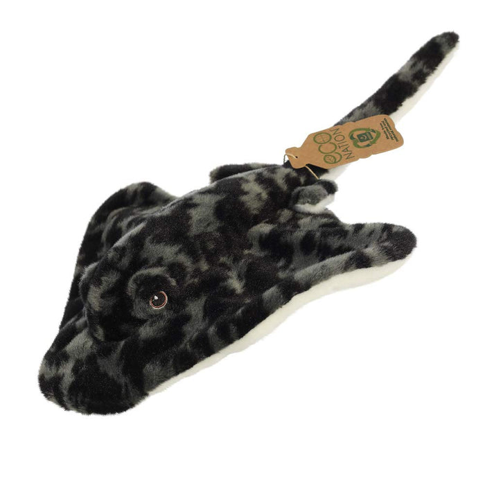AURORA, 35019, Eco Nation Stingray, 12In, Soft Toy, Black & Grey