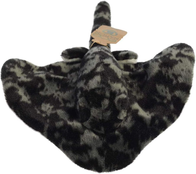AURORA, 35019, Eco Nation Stingray, 12In, Soft Toy, Black & Grey