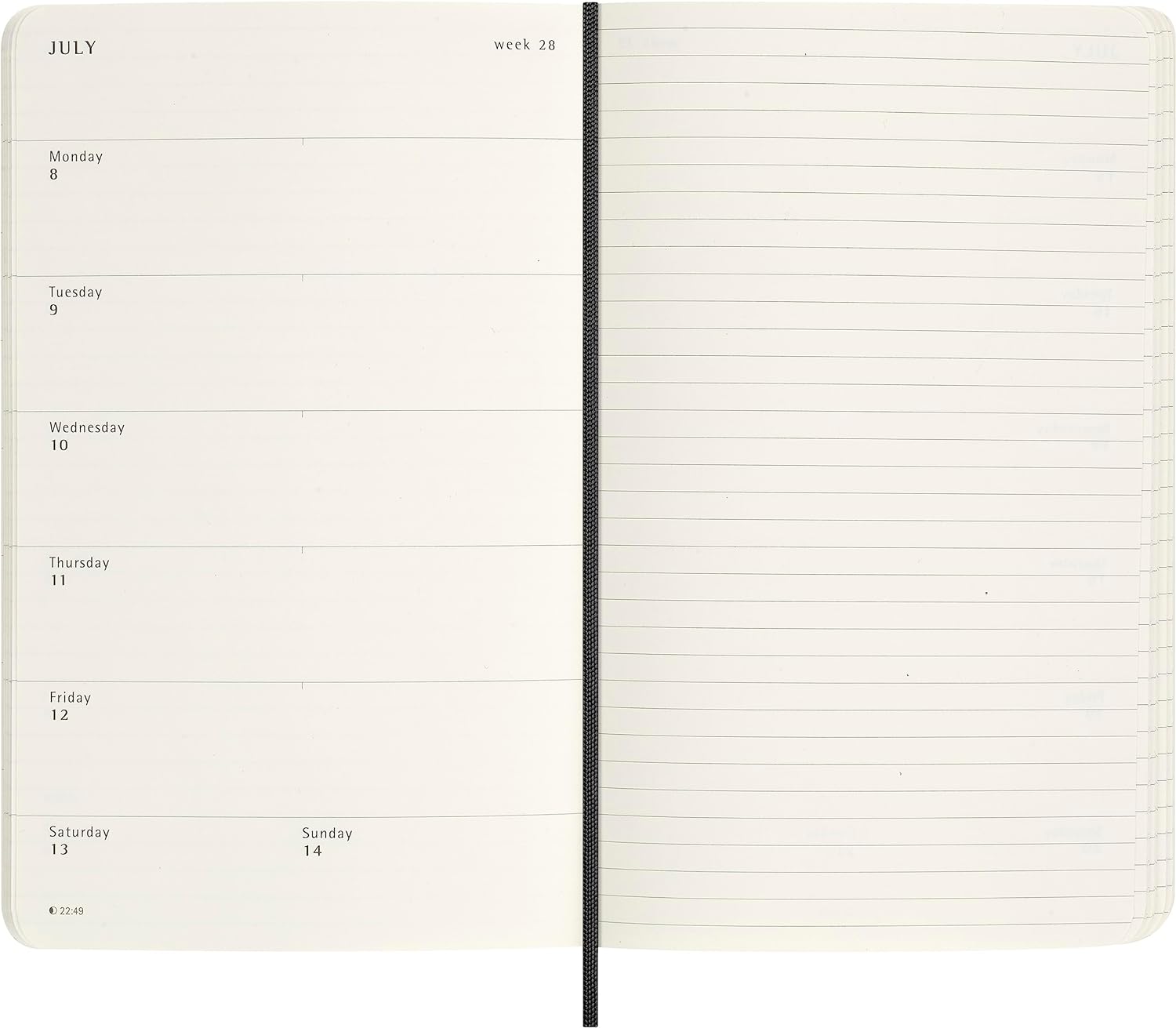 Moleskine Weekly Agenda 12 Months 2024 with Box, Agenda 2024, Size Large 13x21, Soft Cover and Elastic Closure, Faux Snakeskin Colour Black