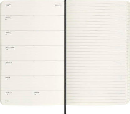 Moleskine Weekly Agenda 12 Months 2024 with Box, Agenda 2024, Size Large 13x21, Soft Cover and Elastic Closure, Faux Snakeskin Colour Black