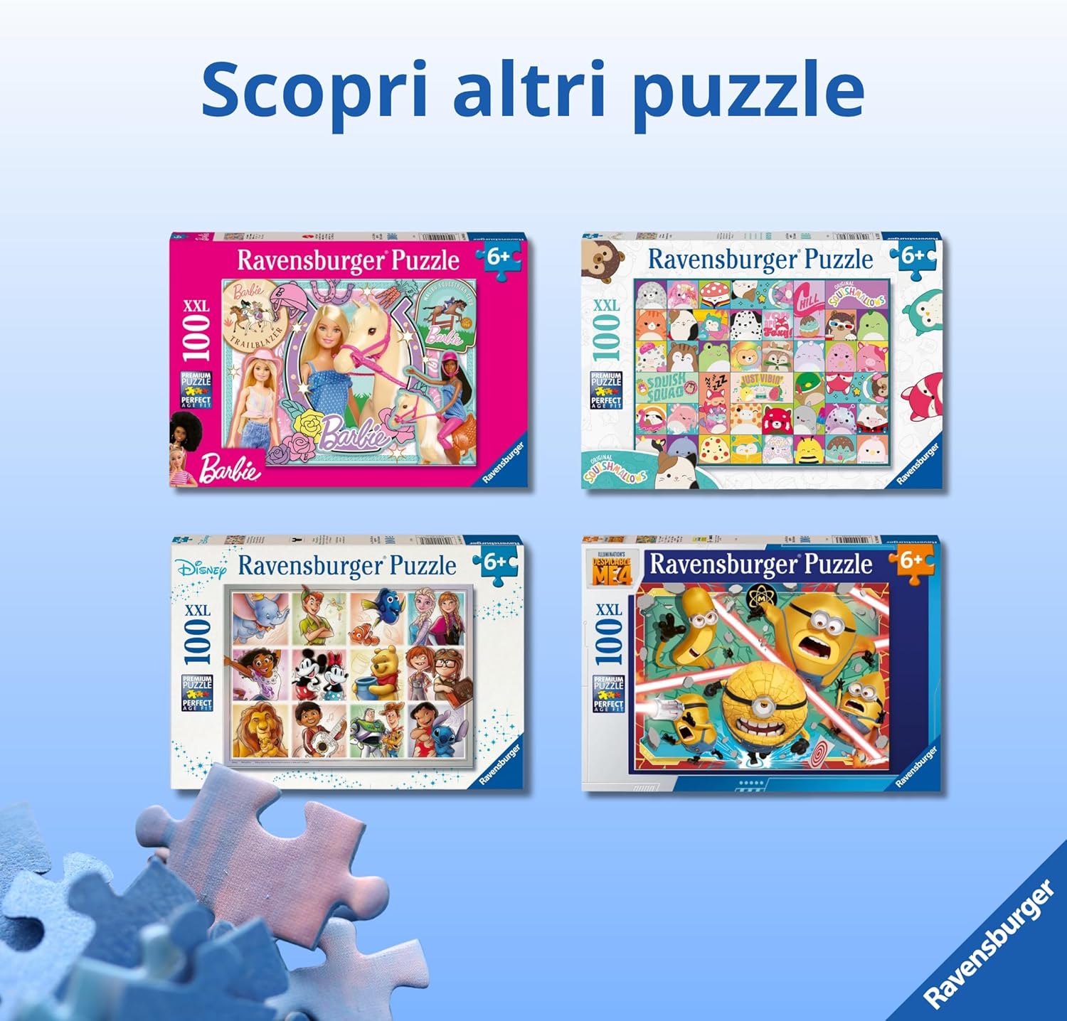 Ravensburger - Puzzle Wish 100 Pezzi XXL, Età Raccomandata 6+ Anni
