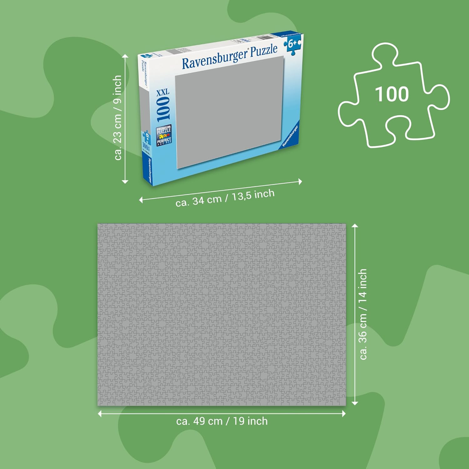 Ravensburger - Puzzle Wish 100 Pezzi XXL, Età Raccomandata 6+ Anni