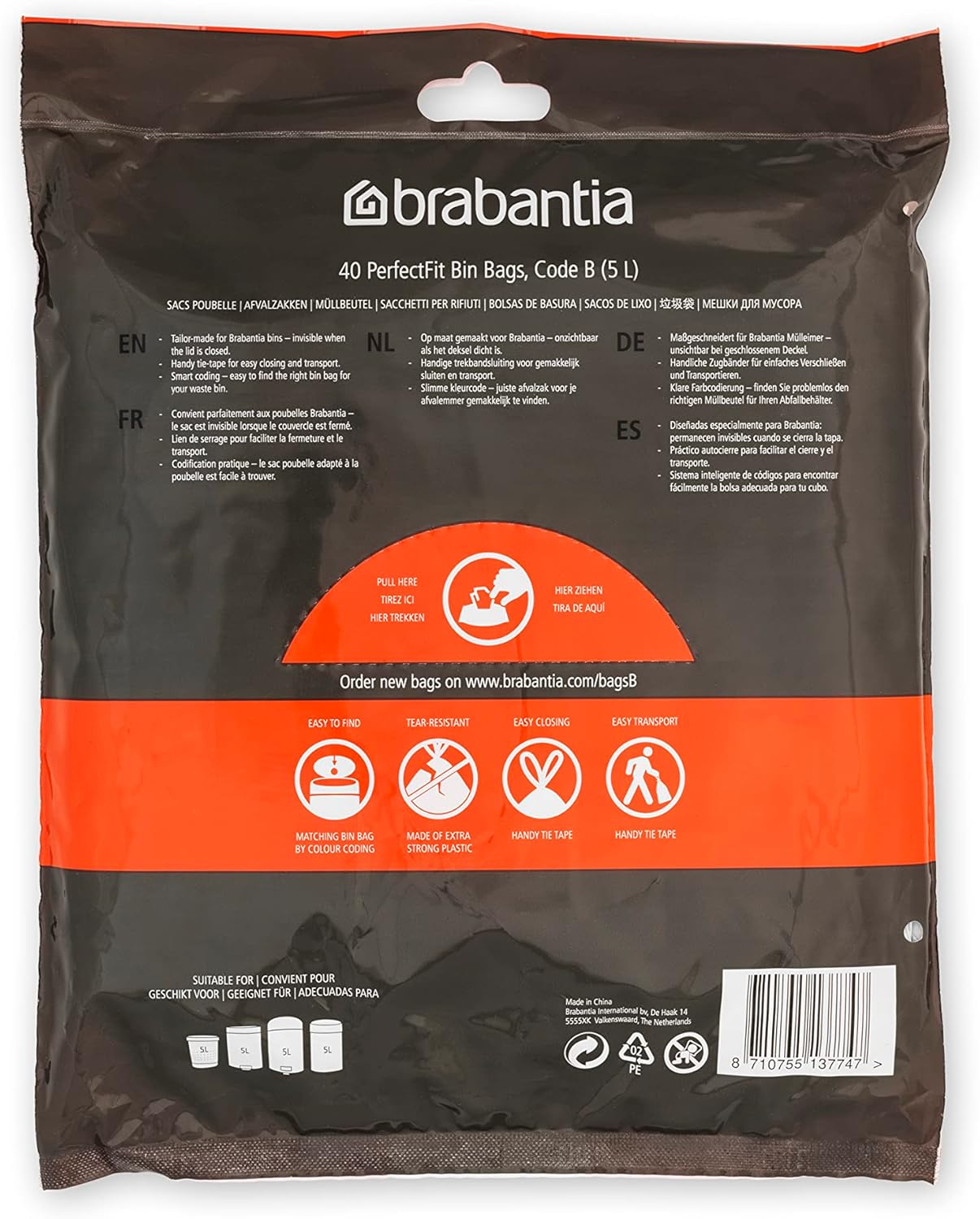 Brabantia - 40 PerfectFit Bags 5L B