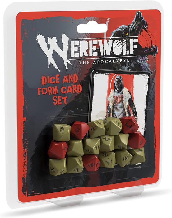 Renegade Game Studios | Werewolf: The Apocalypse 5th Edition Dice and Form Card Set | Roleplaying Game Accessory | Ages 18+