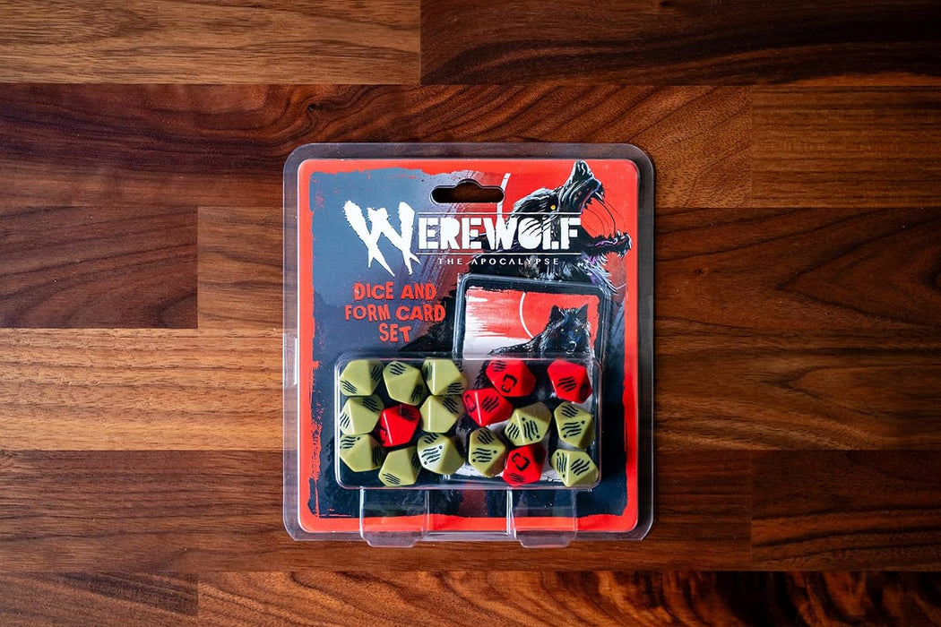 Renegade Game Studios | Werewolf: The Apocalypse 5th Edition Dice and Form Card Set | Roleplaying Game Accessory | Ages 18+