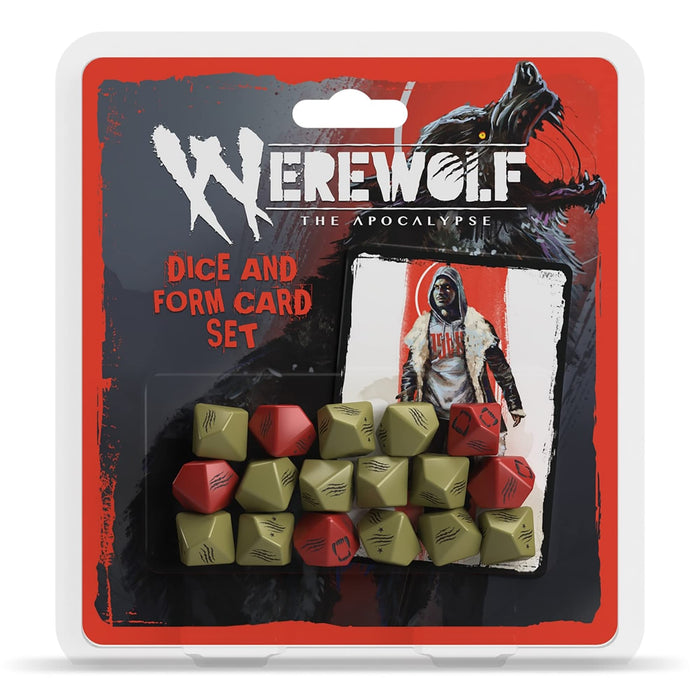 Renegade Game Studios | Werewolf: The Apocalypse 5th Edition Dice and Form Card Set | Roleplaying Game Accessory | Ages 18+