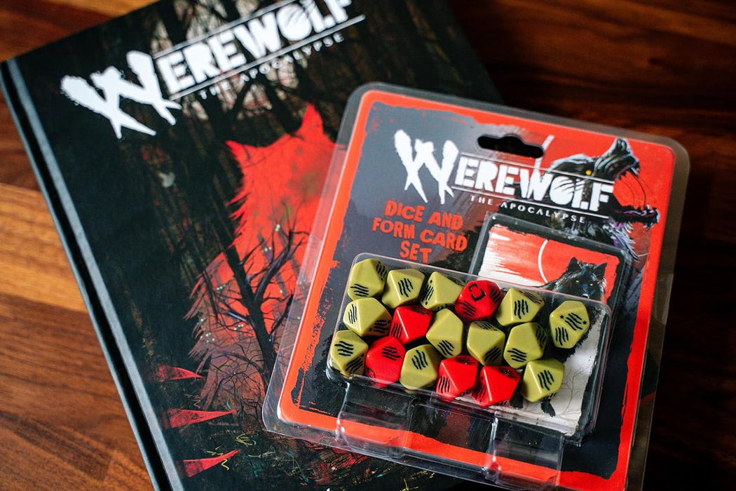 Renegade Game Studios | Werewolf: The Apocalypse 5th Edition Dice and Form Card Set | Roleplaying Game Accessory | Ages 18+