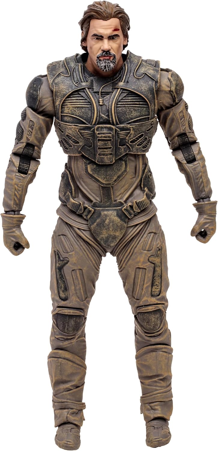 McFarlane Toys Dune: Part Two Gurney Halleck & Rabban 7-Inch Action Figures 2-Pack - Incredibly Detailed Warriors with Ultra Articulation, Swords, Whip, and Collectible Art Cards