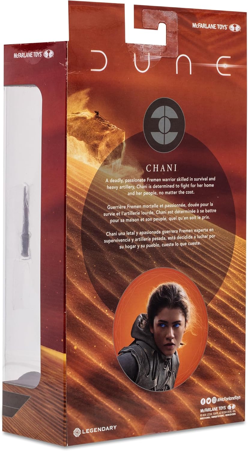 McFarlane Toys Dune: Part Two Chani 7-Inch Action Figure - Incredibly Detailed Fremen Warrior with Ultra Articulation, Crysknife, and Collectible Art Card
