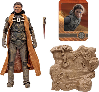 McFarlane Toys Dune: Part Two Chani 7-Inch Action Figure - Incredibly Detailed Fremen Warrior with Ultra Articulation, Crysknife, and Collectible Art Card