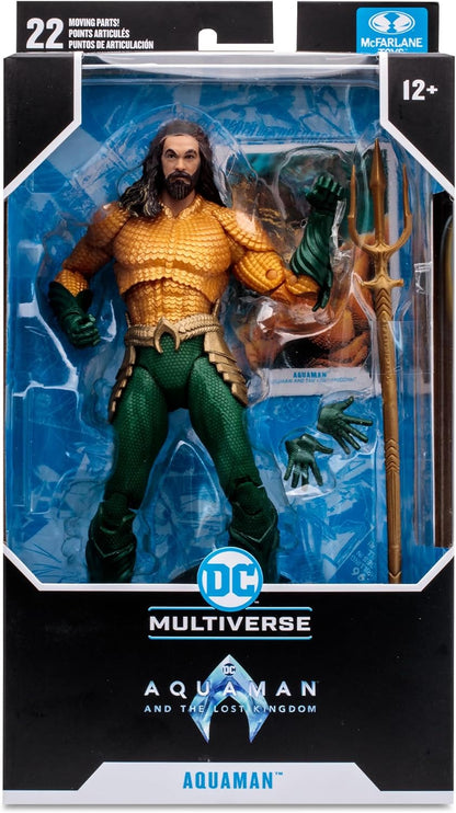 McFarlane Toys DC Multiverse Aquaman 7-Inch Action Figure - Incredibly Detailed King of Atlantis with Ultra Articulation, Trident, Extra Hands, and Collectible Art Card