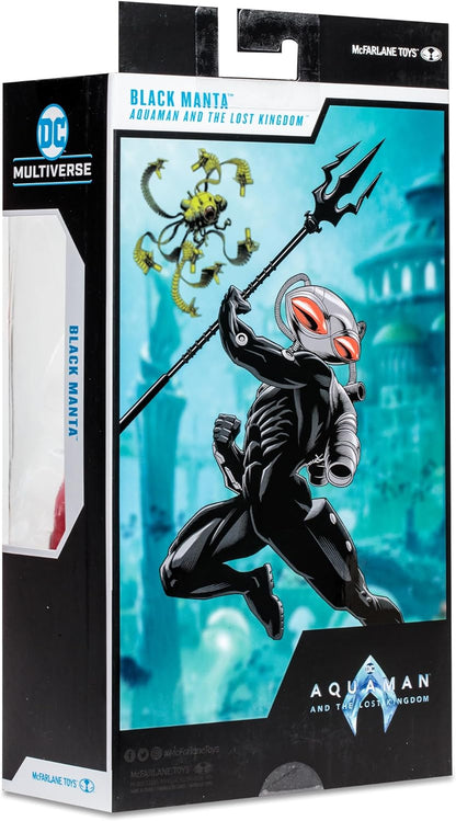McFarlane Toys DC Multiverse Black Manta 7-Inch Action Figure - Incredibly Detailed Archenemy with Ultra Articulation, Jet Pack, Flames, and Collectible Art Card