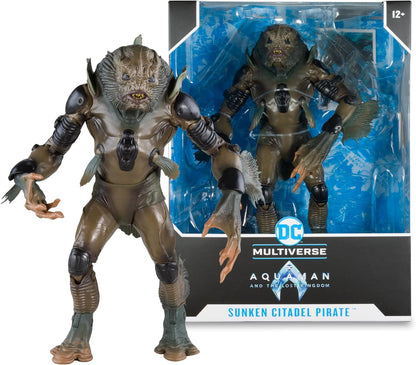 McFarlane Toys DC Multiverse Mega Figure - Sunken Citadel Pirate from Aquaman and the Lost Kingdom Movie, 7” Scale Megafig with Ultra Articulation and Collectible Art Card