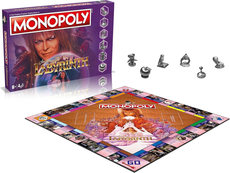 Winning Moves Labyrinth Monopoly Board Game, Goblin King explore Jim Henson's Labyrinth staring David Bowie, Advance to Goblin City and The Staircase Room, great gift for ages 8 plus
