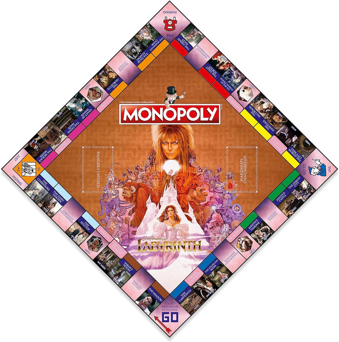 Winning Moves Labyrinth Monopoly Board Game, Goblin King explore Jim Henson's Labyrinth staring David Bowie, Advance to Goblin City and The Staircase Room, great gift for ages 8 plus