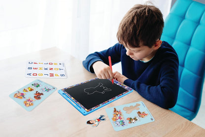 Lexibook CRT10PA, Paw Patrol Magic Slate, Art and craft toy for girls and boys, A4 size with multicoloured drawings, Blue/red
