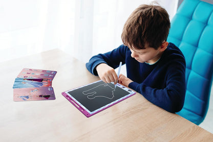Lexibook CRT10FZ, Frozen Magic Slate, Art and craft toy for girls and boys, A4 size with multicoloured drawings, Blue, purple