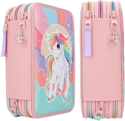 Ylvi - Triple Pencil Case Rainbow ( 0412616 )