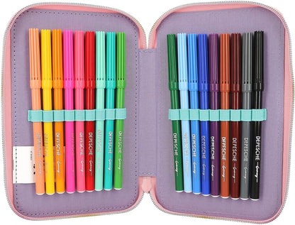 Ylvi - Triple Pencil Case Rainbow ( 0412616 )