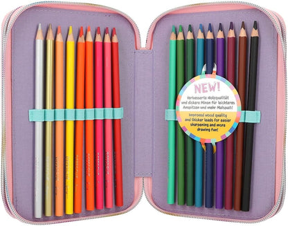Ylvi - Triple Pencil Case Rainbow ( 0412616 )