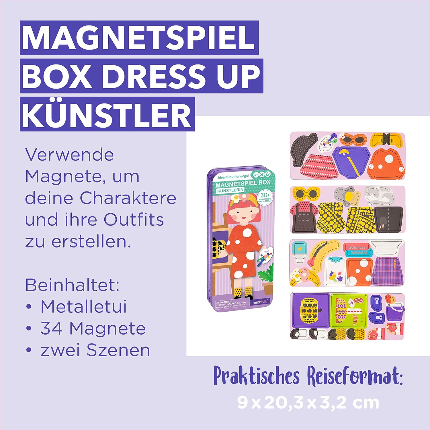 mierEdu Magnetic Toy Books - Promotes Motor Skills & Imagination for Kids