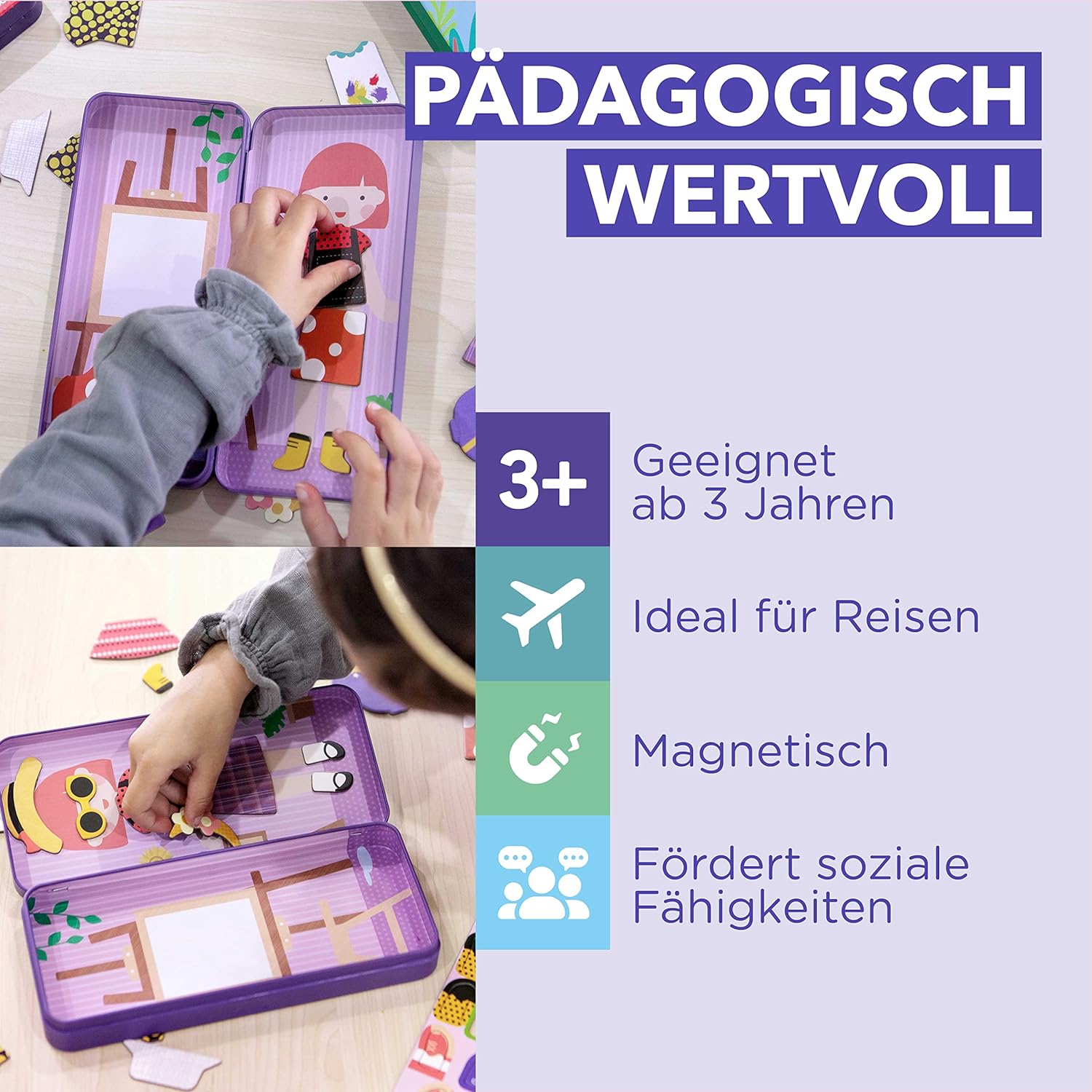mierEdu Magnetic Toy Books - Promotes Motor Skills & Imagination for Kids