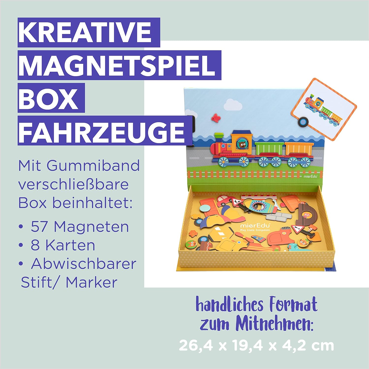 mierEdu - Magnetic Art Case - Vehicles - (ME151