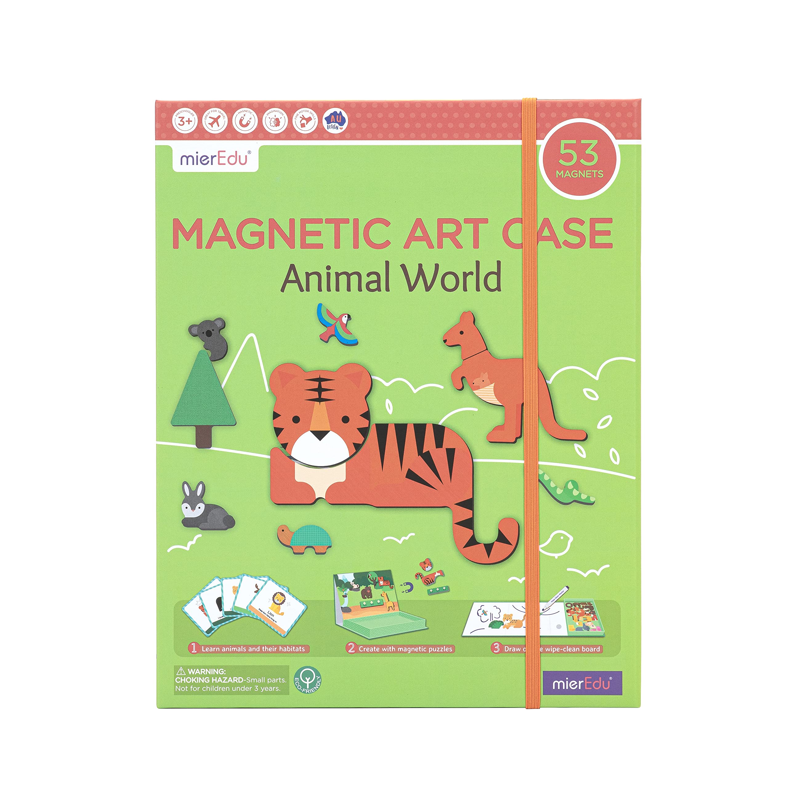 mierEdu - Magnetisch Kunstetui - Animal World - (ME153) Zwart