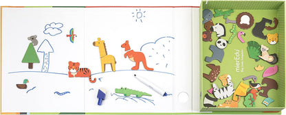 mierEdu - Magnetisch Kunstetui - Animal World - (ME153) Zwart