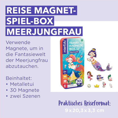 mierEdu Magnetic Game Box Mermaid for Dressing I Magnetic Game from 3 Years I Promotes Imagination & Concentration I Ideal Travel Game with 2 Scenes and 36 Magnets