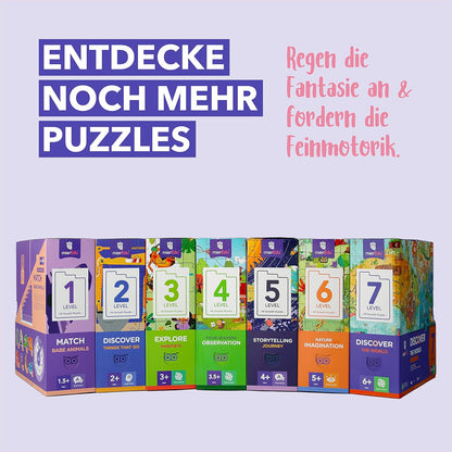 mierEdu Level 4 Learning Puzzle - Four Seasons I Promotes Observation + Logical Thinking I Classic Children's Puzzle for Home I Toy Set with 2 Puzzle Boxes I From 3.5 Years all 4 seasons