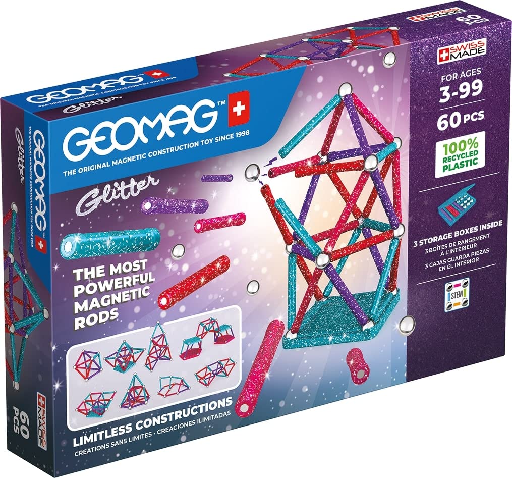 GEOMAG Glitter Panels Recycled, 536, White