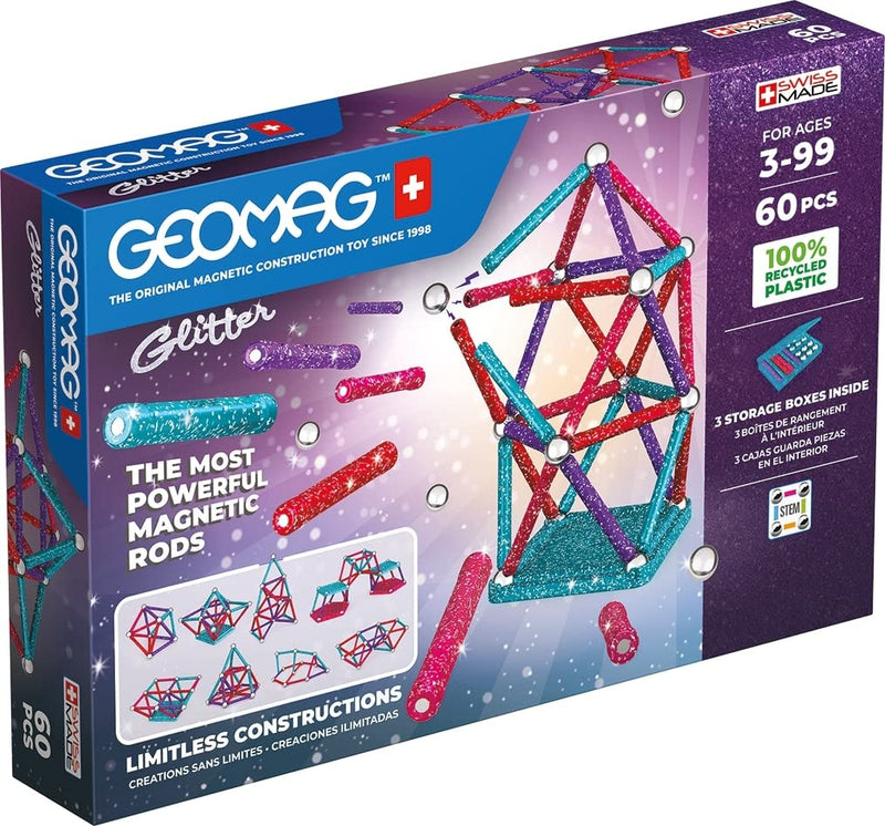 GEOMAG Glitter Panels Recycled, 536, White