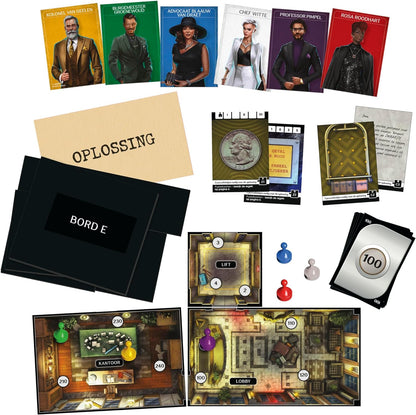 Hasbro Gaming Cluedo Escape: Das Midnight Hotel Brettspiel Einmalige Escape Room Spiele für 1-6 Spieler Kooperative Detektivspiele (niederländische Version)