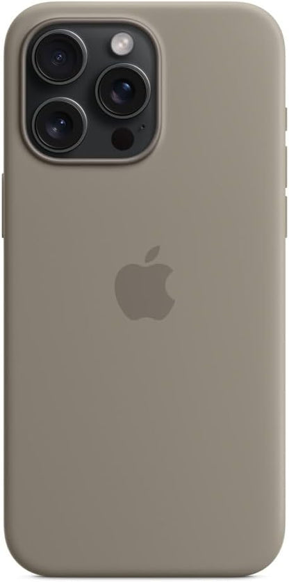 Apple - Back Cover For Mobile Phone - Magsafe Compatibility - Silicone - Clay - For Iphone 15 Pro Max
