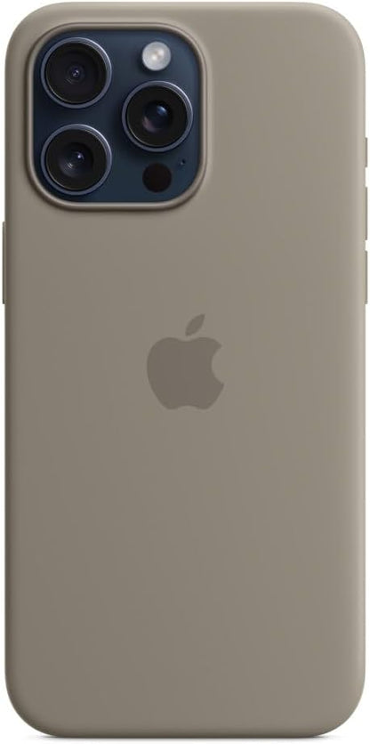 Apple - Back Cover For Mobile Phone - Magsafe Compatibility - Silicone - Clay - For Iphone 15 Pro Max