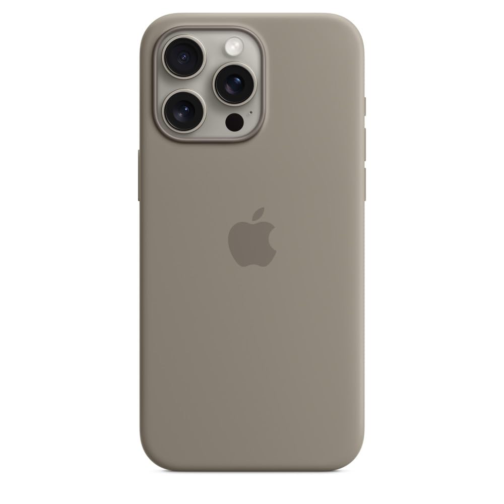 Apple - Back Cover For Mobile Phone - Magsafe Compatibility - Silicone - Clay - For Iphone 15 Pro Max