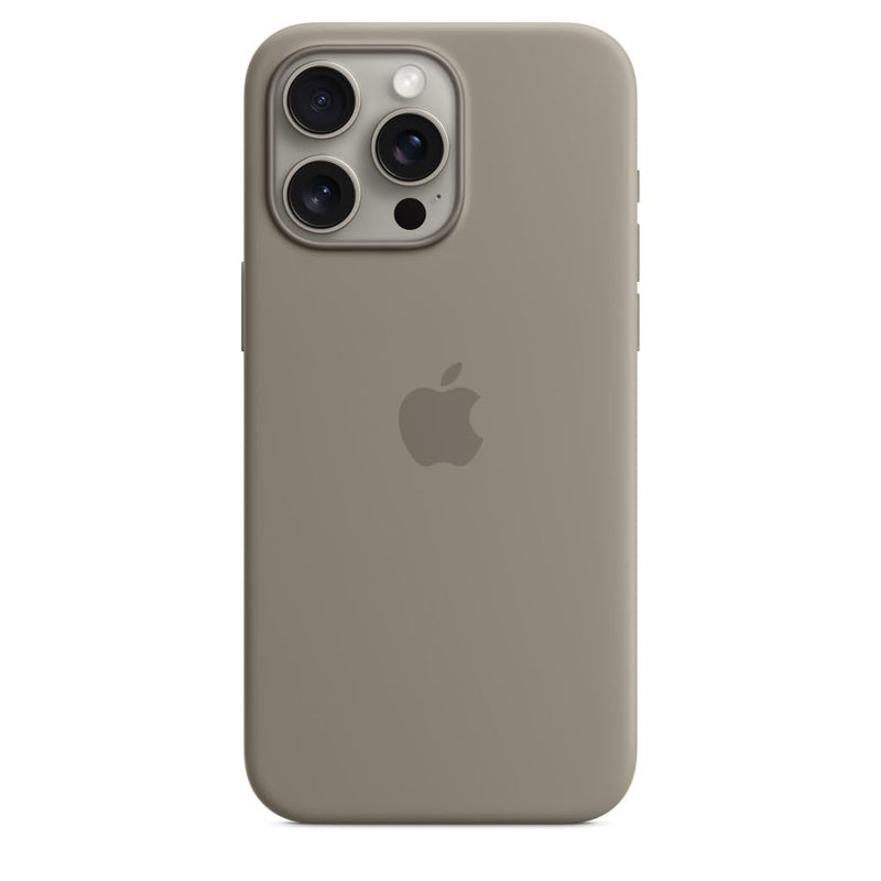 Apple - Back Cover For Mobile Phone - Magsafe Compatibility - Silicone - Clay - For Iphone 15 Pro Max