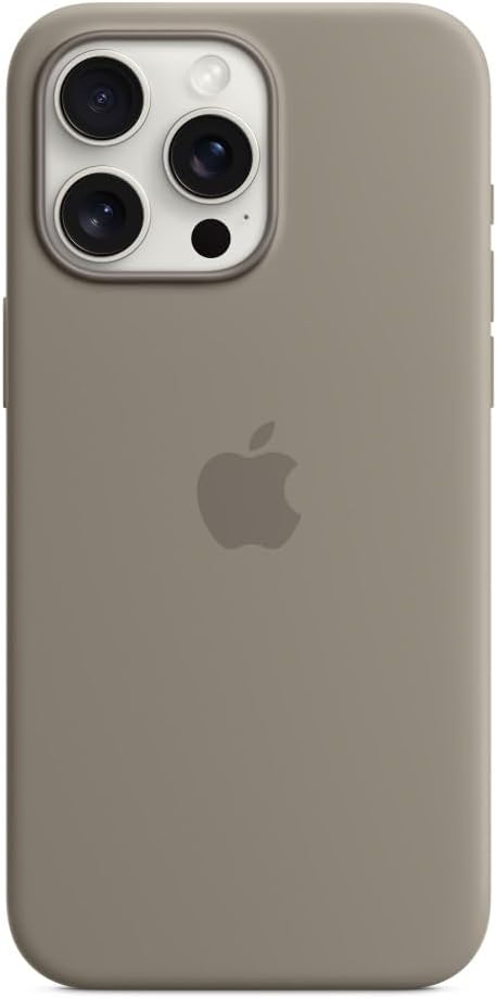 Apple - Back Cover For Mobile Phone - Magsafe Compatibility - Silicone - Clay - For Iphone 15 Pro Max