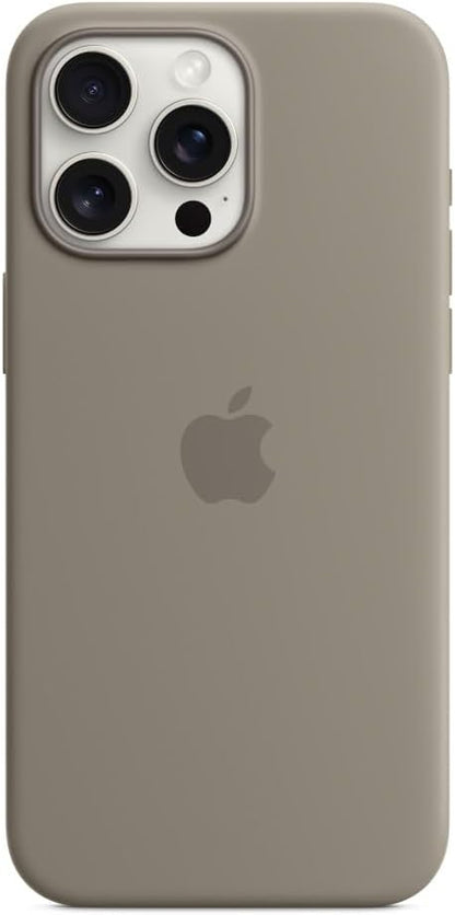 Apple - Back Cover For Mobile Phone - Magsafe Compatibility - Silicone - Clay - For Iphone 15 Pro Max