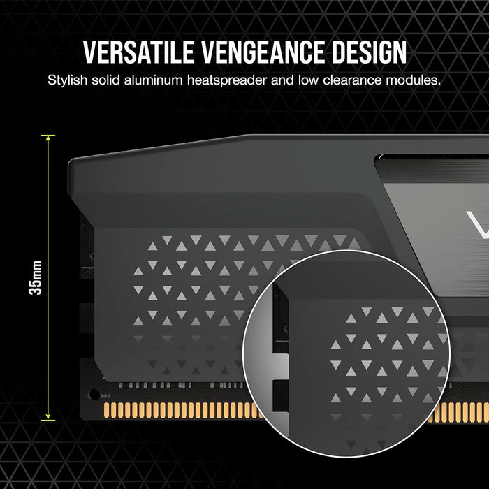 CORSAIR VENGEANCE DDR5 RAM 32GB (2x16GB) 6000MHz CL36 AMD EXPO iCUE Compatible Computer Memory - Grey (CMK32GX5M2E6000Z36)
