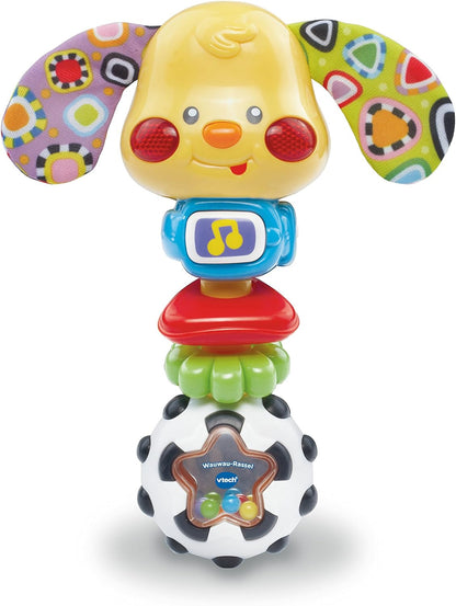 VTech Leo Sonaglino Interattivo, Sonaglio Neonato con Attivazione a Pulsante Luminoso, Gioco Neonato con 15 Melodie e 35 Frasi, Spegnimento Automatico, Lingua Italiana, Batterie Incluse, 3-36 Mesi
