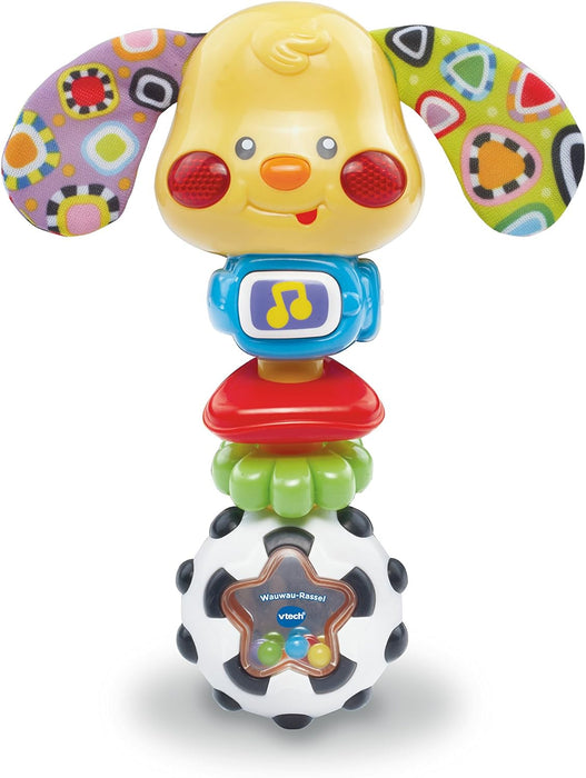 VTech Leo Sonaglino Interattivo, Sonaglio Neonato con Attivazione a Pulsante Luminoso, Gioco Neonato con 15 Melodie e 35 Frasi, Spegnimento Automatico, Lingua Italiana, Batterie Incluse, 3-36 Mesi