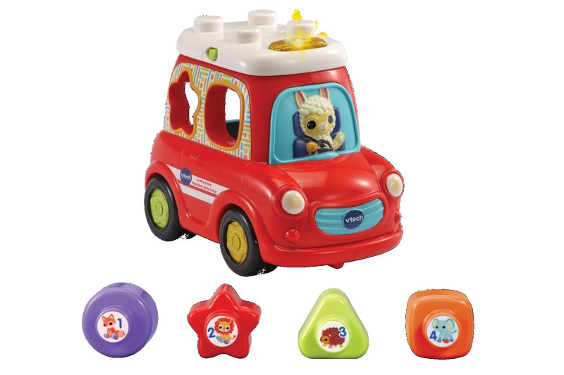 VTech Ma première Machine à Formes, Tambour Musical pour Enfants, Jouet avec 5 Formes, Instrument de Musique interactif avec 3 chansons et 20 mélodies, Langue Italienne, Piles incluses, 12-36 Mois